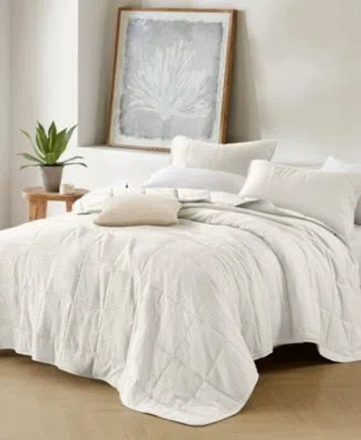 510 Design Mina Waffle Weave Textured Quilt Sets In White