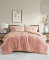 510 Design Miro Soft Washed Color Block 3-pc. Comforter Set, King/california King In Pink