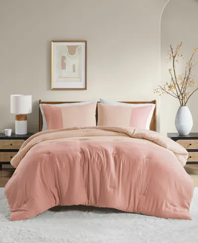 510 DESIGN MIRO SOFT WASHED COLOR BLOCK 2-PC. COMFORTER SET, TWIN/TWIN XL