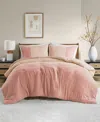 510 Design Miro Soft Washed Color Block 3-pc. Comforter Set, King/california King In Pink