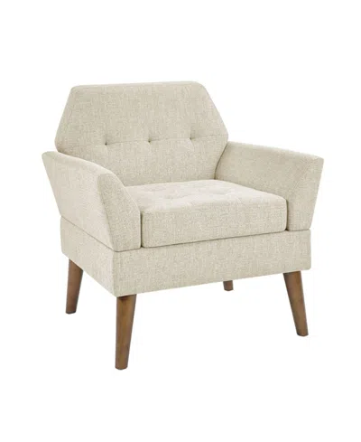 510 Design Newtin 30.5" Mid-century Modern Lounge Chair In Beige