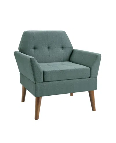 510 Design Newtin 30.5" Mid-century Modern Lounge Chair In Blue