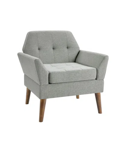 510 Design Newtin 30.5" Mid-century Modern Lounge Chair In Gray