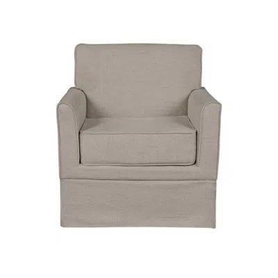 510 Design Paula Slipcover Accent Armchair, Light Taupe Color In Brown