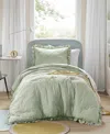 510 Design Phoebe Diamond Quilted Ruffle Edge 2-pc. Comforter Set, Twin/twin Xl In Sage
