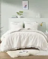 510 Design Phoebe Diamond Quilted Ruffle Edge 3-pc. Comforter Set, King/california King In Natural
