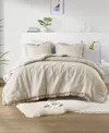 510 Design Phoebe Diamond Quilted Ruffle Edge 3-pc. Comforter Set, Full/queen In Neutral