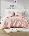 510 Design Phoebe Diamond Quilted Ruffle Edge 3-pc. Comforter Set, King/california King In Blush