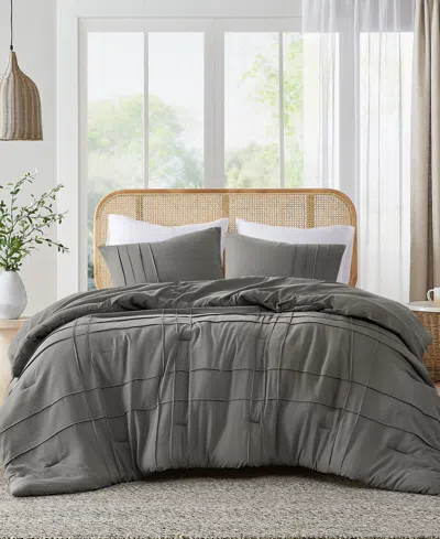 510 Design Porter Pleated 3-pc. Comforter Set, California King In Gray