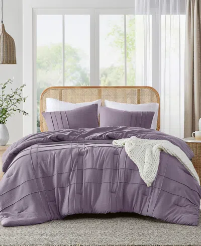 510 Design Porter Pleated 3-pc. Comforter Set, California King In Purple