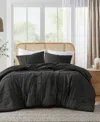 510 Design Porter Pleated 3-pc. Comforter Set, Full In Black