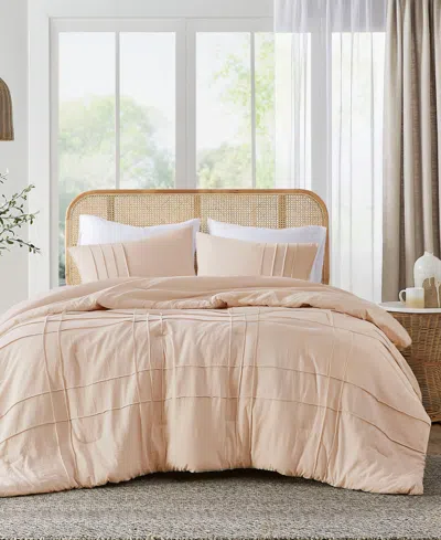 510 Design Porter Pleated 3-pc. Comforter Set, Full In Blush