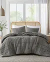 510 Design Porter Washed Pleated 2-pc. Duvet Cover Set, Twin/twin Xl In Gray
