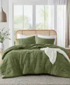 510 Design Porter Pleated 3-pc. Comforter Set, Queen In Olive Green