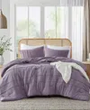 510 Design Porter Pleated 3-pc. Comforter Set, Queen In Purple