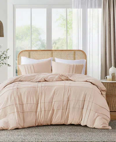 510 Design Porter Pleated 3-pc. Duvet Cover Set, Full In Blush