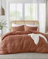 510 Design Porter Pleated 3-pc. Duvet Cover Set, Queen In Clay
