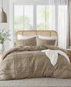 510 Design Porter Washed Pleated 2-pc. Duvet Cover Set, Twin/twin Xl In Khaki