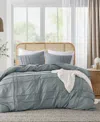 510 Design Porter Washed Pleated 2-pc. Comforter Set, Twin/twin Xl In Blue Grey