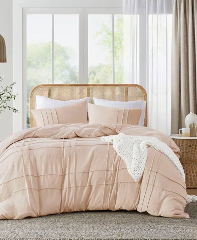 510 Design Porter Washed Pleated 2-pc. Comforter Set, Twin/twin Xl In Blush