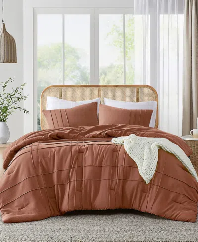 510 Design Porter Washed Pleated 2-pc. Comforter Set, Twin/twin Xl In Clay