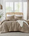 510 Design Porter Washed Pleated 2-pc. Duvet Cover Set, Twin/twin Xl In Khaki