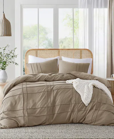 510 DESIGN PORTER WASHED PLEATED 2-PC. DUVET COVER SET, TWIN/TWIN XL
