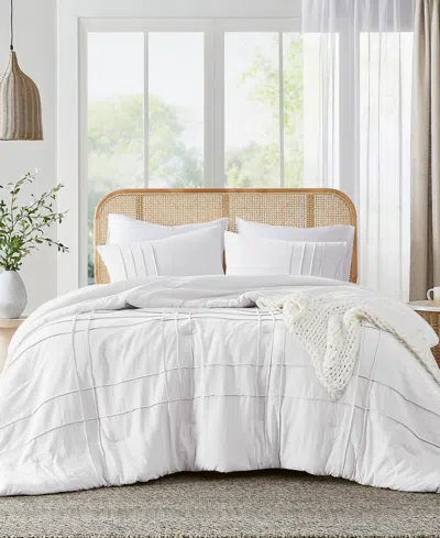 510 Design Porter Washed Pleated 3-pc. Comforter Set, Queen In White