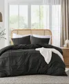 510 DESIGN PORTER WASHED PLEATED 3-PC. DUVET COVER SET, FULL/QUEEN