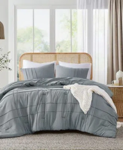 510 Design Porter Washed Pleated Duvet Cover Sets In Blue,gray