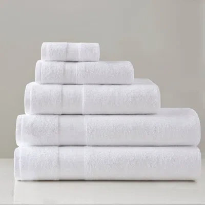 510 Design Premium Turkish 100% Cotton 500gsm Quick Dry Plush Towel Set In White