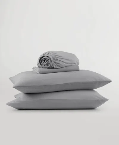 510 Design Super 144-thread Count Cotton 3-pc. Sheet Set, Twin In Gray