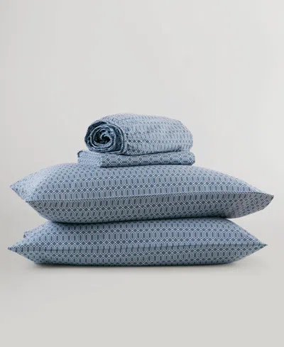 510 Design Super 144-thread Count Cotton 4-pc. Sheet Set, Full In Blue