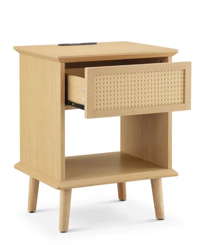 510 Design Teagan 23.75" Wood Side Table In Brown