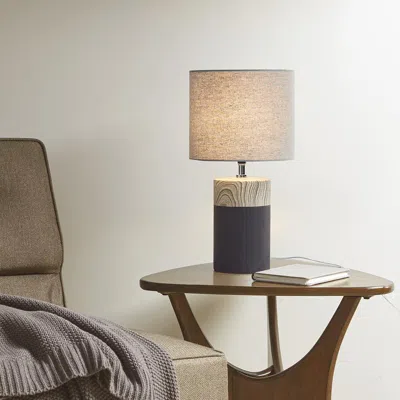 510 Design Textured Ceramic Table Lamp In Gray