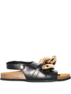Jw Anderson Chain Leather Sandal In Multi