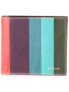 PAUL SMITH 'Artist Stripe' print wallet,CALFLEATHER100%