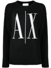 ARMANI EXCHANGE LOGO INTARSIA-KNIT JUMPER