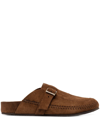Re/done 70s Moc Suede Slides In Brown