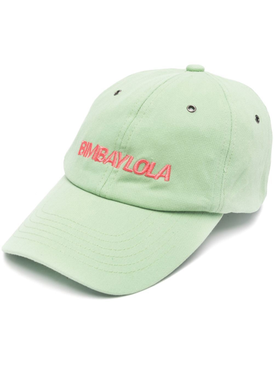 Bimba Y Lola Logo刺绣棉棒球帽 In Green