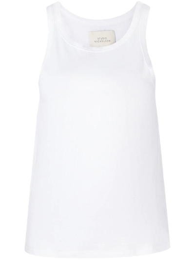 Studio Nicholson White Circa Tank Top In Weiss