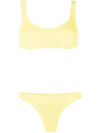Reina Olga Ginny Crinkle Bikini Set In Yellow