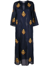 TORY BURCH EMBROIDERED KAFTAN DRESS