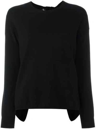 Theory Round Neck Jumper In Black