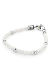 Lagos Sterling Silver White Caviar Bracelet In White/ Silver