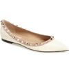 VALENTINO GARAVANI ROCKSTUD BALLERINA FLAT,ZW2S0403VNW