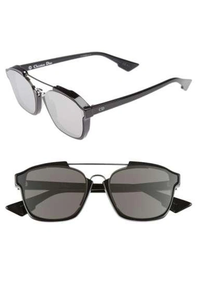 Dior Women's Abstract Mirrored Brow Bar Square Sunglasses, 58mm In Black