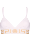 Versace Greca-border Triangle Bra In Pink