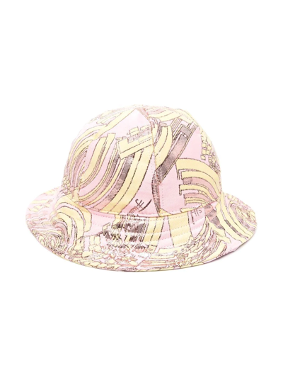 Emilio Pucci Junior Kids' Graphic-print Bucket Hat In Pink