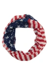 COLLECTION XIIX AMERICAN FLAG EMBELLISHED INFINITY SCARF